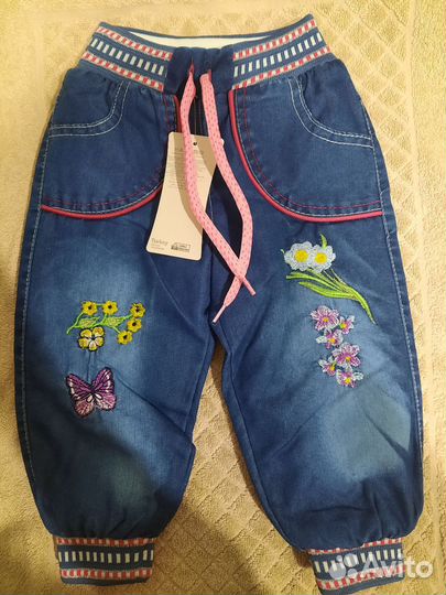 Джинсы для девочки утепленные