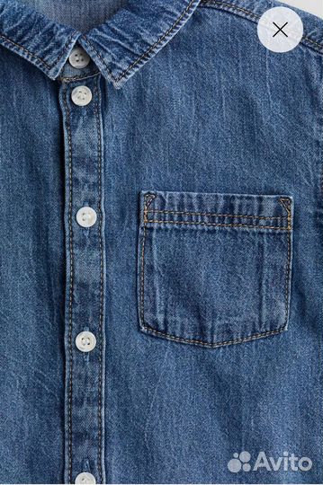 Рубашка джинсовая 80 86 h&m на мальчика