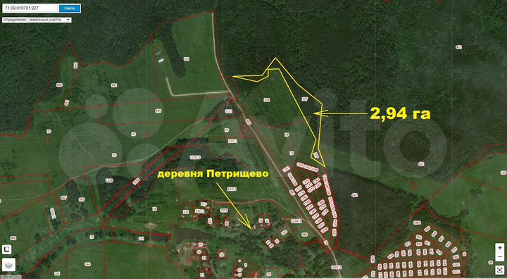 Участок 2,94 га (СНТ, ДНП)