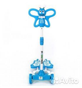 Самокат Бабочка Синий