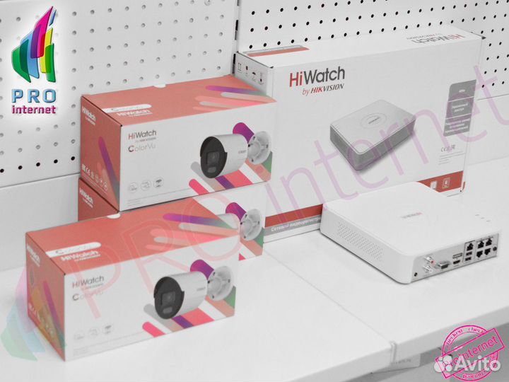IP-видеонаблюдение HiWatch 4Mpx ColorVu