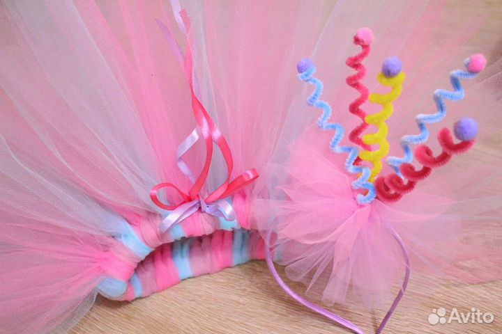 Костюм Единорог Ободок, платье Хлопушки