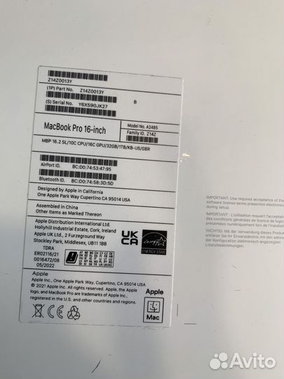 Apple MacBook Pro 16