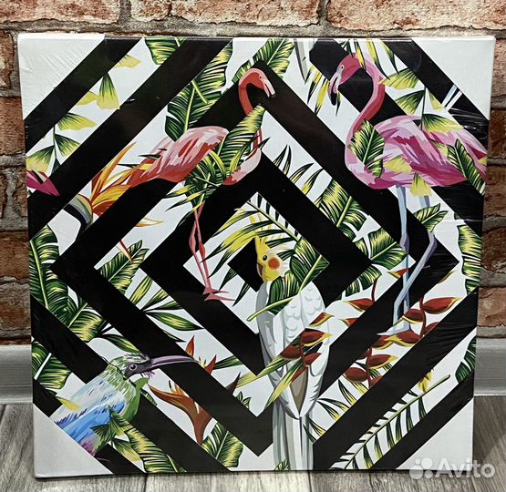 Картина на холсте «Ромб фламинго»