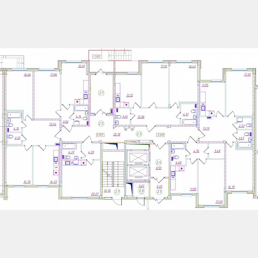 2-к. квартира, 65,3 м², 1/12 эт.