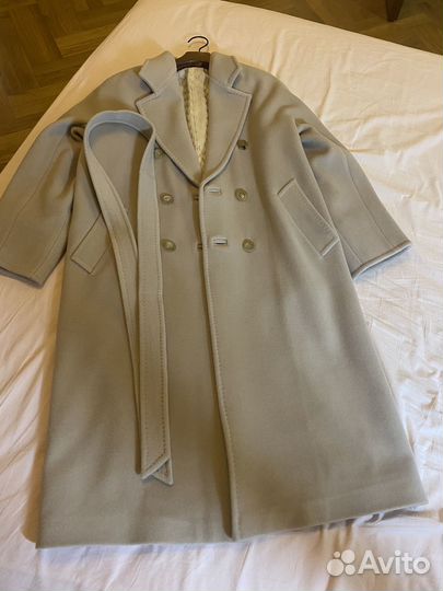 Пальто двубортное женское шерсть