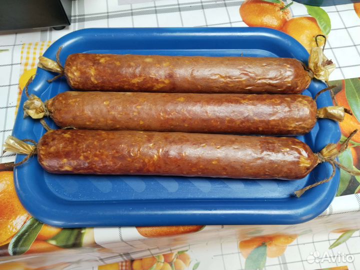 Домашняя колбаса копченая