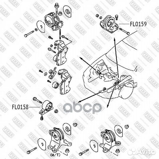 Опора двс зад FL0159 fixar