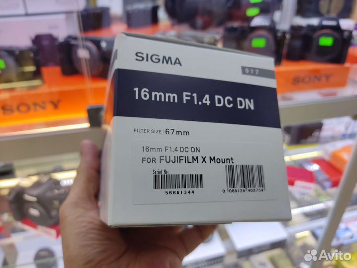 Sigma 16mm f/1.4 DC DN Fujifilm X новый в упаковке