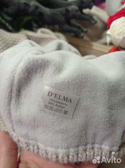 Комплект шапка и снуд зимний, берет