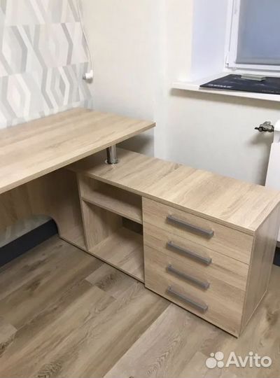 Стол компьютерный Алькор в цвете Бетон