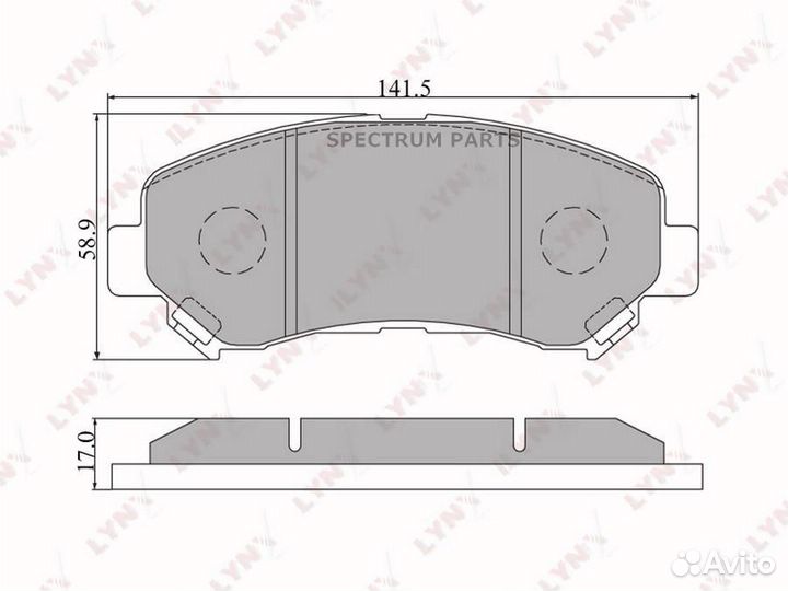 Lynxauto BD5711 Колодки тормозные дисковые перед