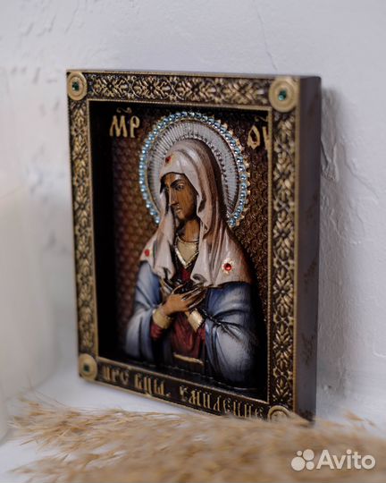 Икона Божией Матери Умиление 15х12 см