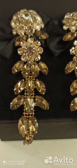 Супер серьги в стиле Dolce Gabbana со стразами