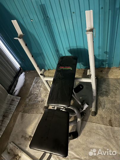 Скамья для жима, блины, грифы