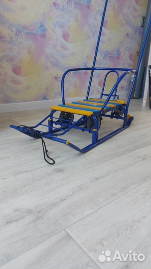 Детские санки на колесах бу