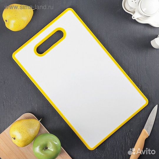 Доска разделочная пластиковая прямоугольная Доляна