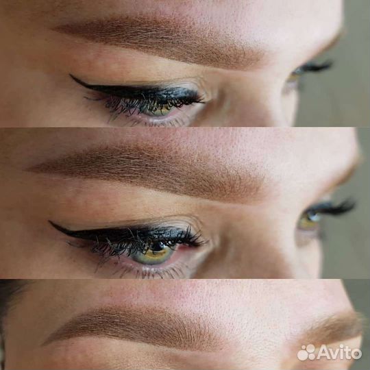 Пудровое напыление бровей,губы,стрелки