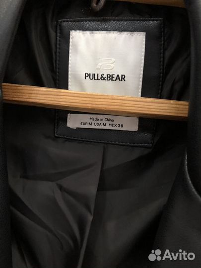 Кожаная куртка косуха pull&bear