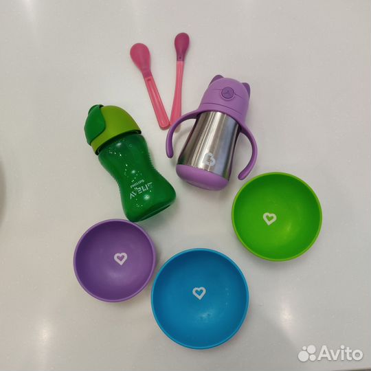 Avent Munchkin Поильники Тарелки Ложки