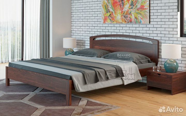 Кровать двуспальная от производителя массив