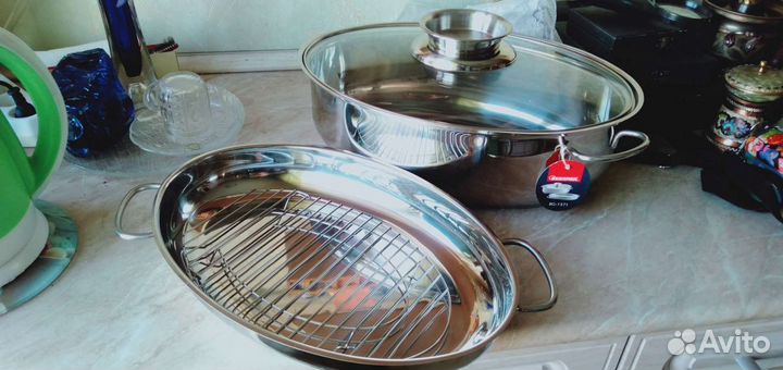 Кастрюля и сотейник Tefal, утятница 1980г Bergner