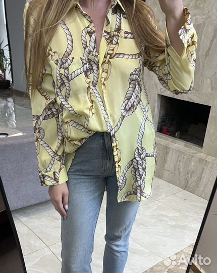 Красивейшая блузка рубашка Zara L оригинал