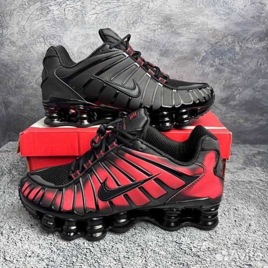 Кроссовки Nike Shox TL красно черные
