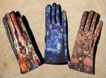 Женские перчатки - художественная роспись(Ван Гог)