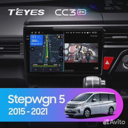 Штатная магнитола Teyes CC3L Honda Stepwgn