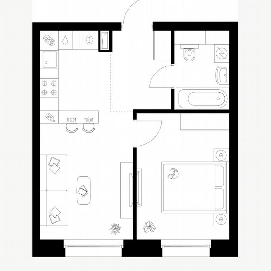 1-к. квартира, 37,9 м², 33/53 эт.