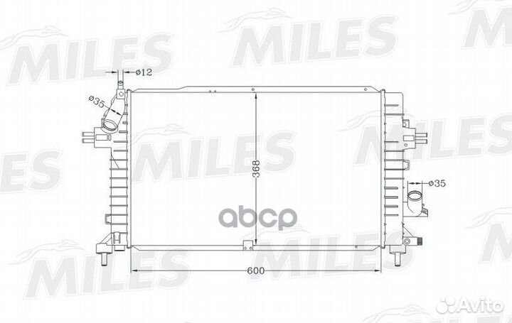 Радиатор opel astra/zafira 1.7D/1.9D 04- acrb18