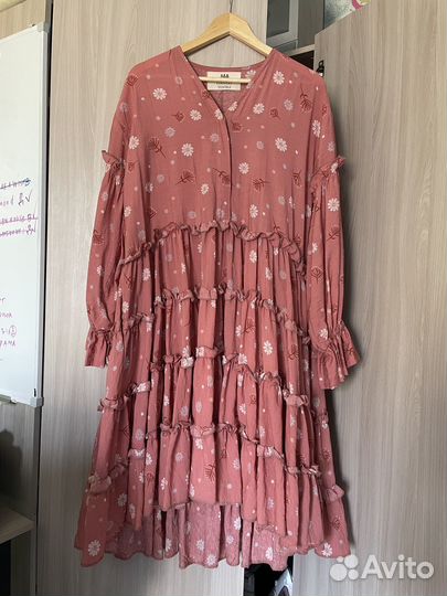 Country textile maxi платье
