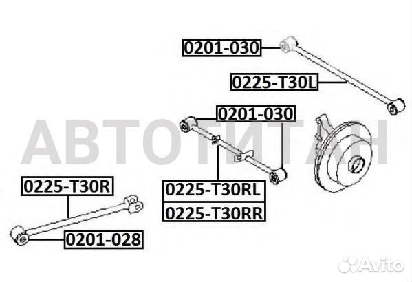 Тяга задняя поперечная левая nissan nissan X-trail NT30 PNT30 T30 nissan X-trail NT30 PNT30 T30 2000