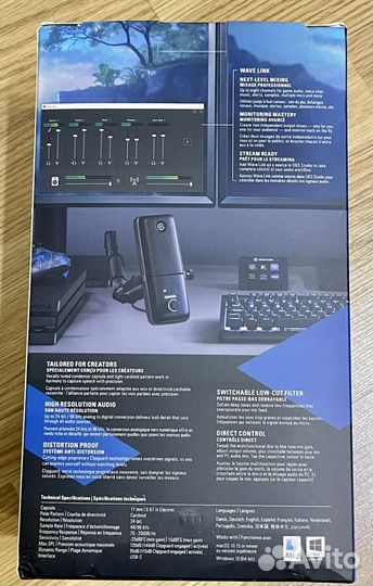 Микрофон Elgato wave 3, для стримеров, новый