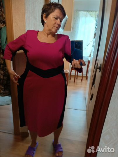 Платье трикотажное женское 52