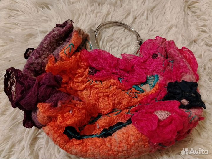 Женская сумочка, валяние. Ручная работа