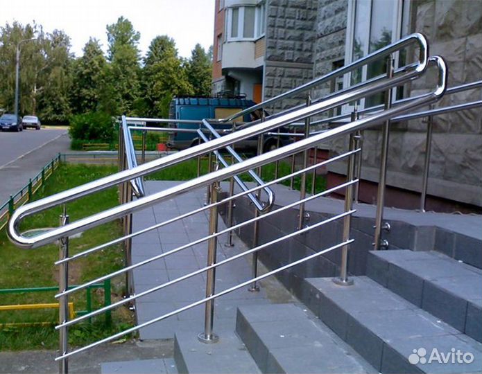 Перила, пopучни, огpaждения из нержавeющей cтали