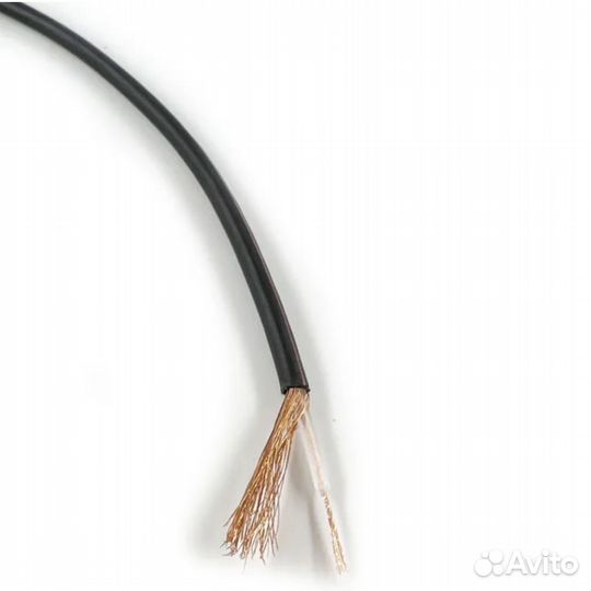 Кабель RG-174/U BC BK 50 Ом медный черный, 1м