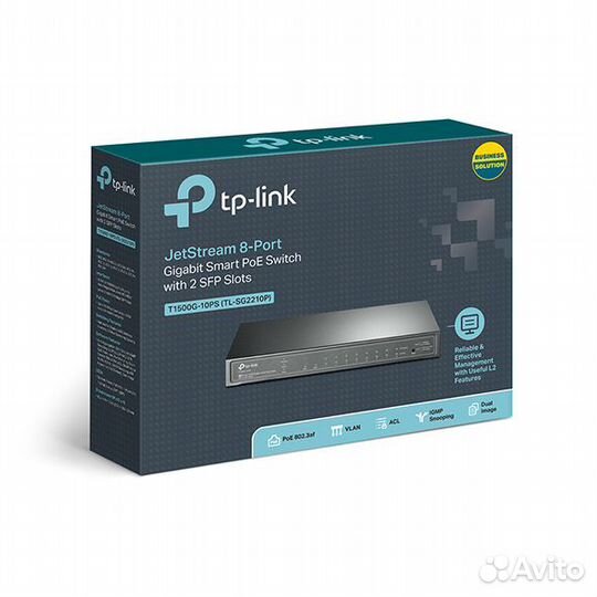 Коммутатор TP-Link JetStream T1500G-10PS 8-Port