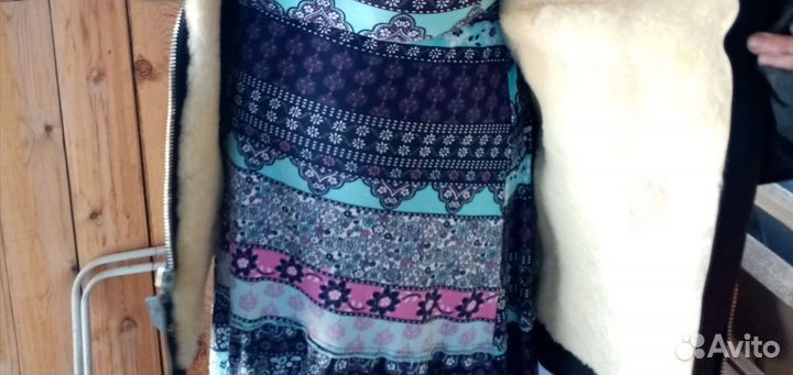 Муж зимняя куртка размер 50 52 мех овчина ц 5000