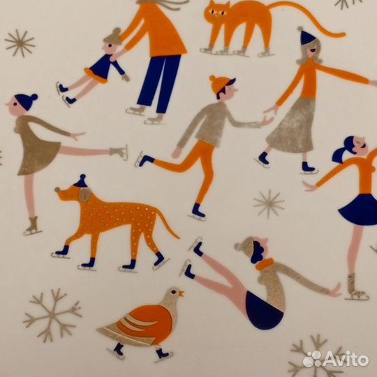 Подарочная фарфоровая тарелка пик диаметр 24