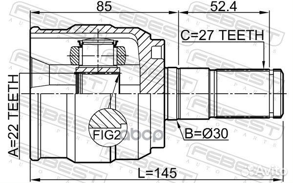 ШРУС внутренний hyundai I30 2012-2017 1211-I30atlh