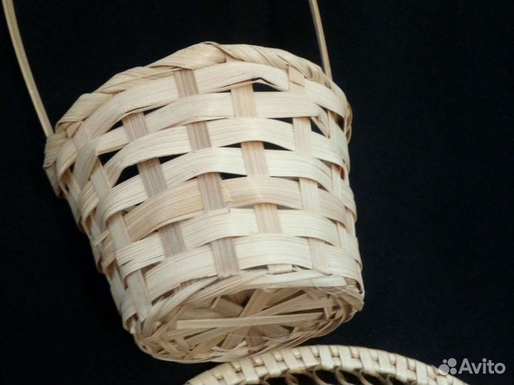 Кашпо и подставка для цветов Плетенка СССР