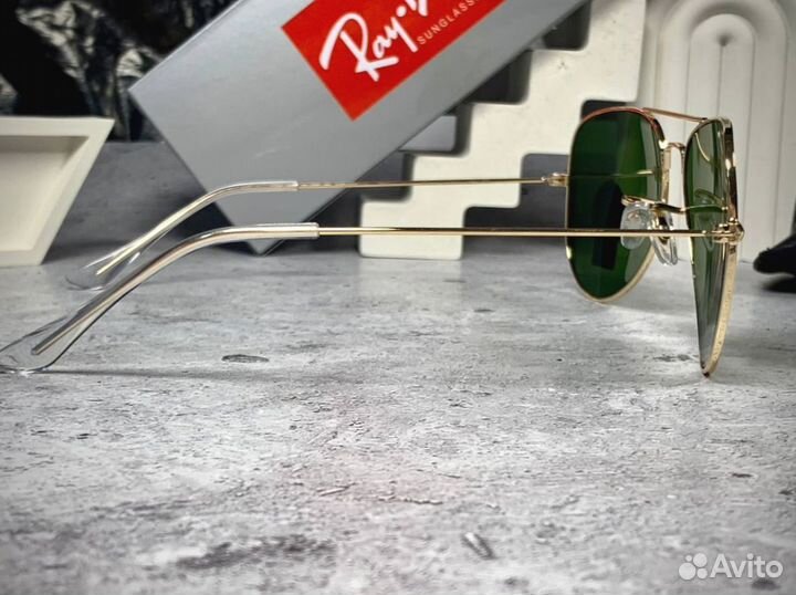 Очки Ray Ban Aviator золотые