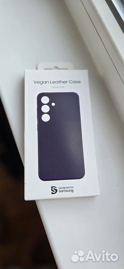 Чехол Vegan Leather Case на Samsung s24 Оригинал