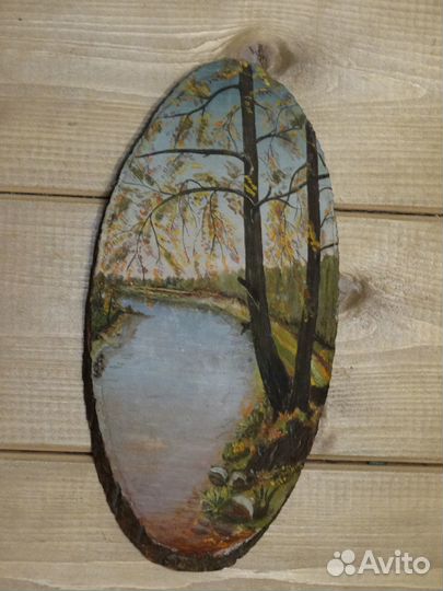 Картина срез дерева масло -Картина 1966г