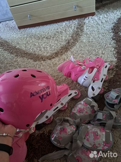 Роликовые коньки детские раздвижные р.30-33