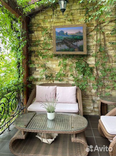 Картина Деревенский Пейзаж Мост через реку