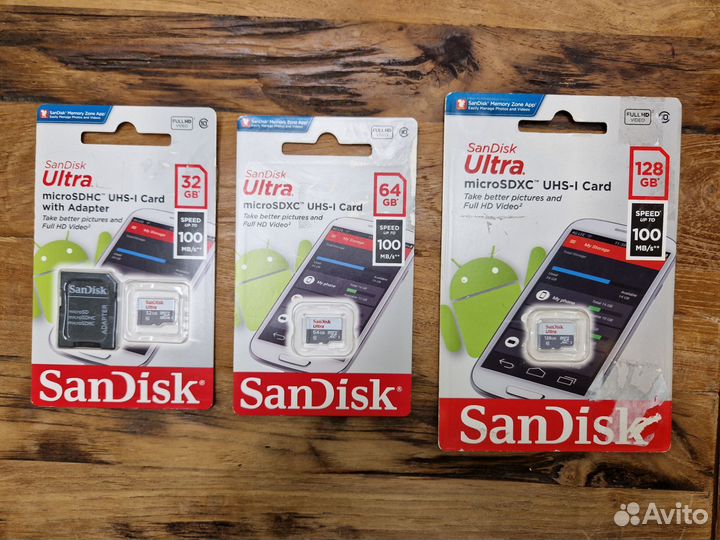 Карта памяти SanDisk 32гб/64гб/128гб